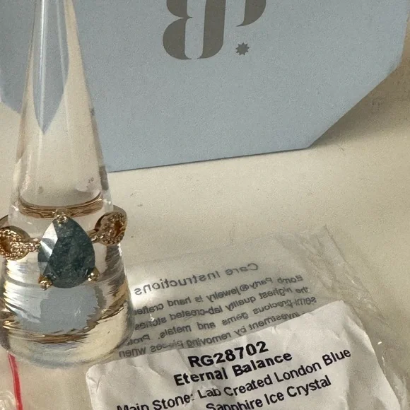 ✨ Eternal Balance Ring – London Blue Sapphire Ice Crystal ✨ - Picture 3 of 11